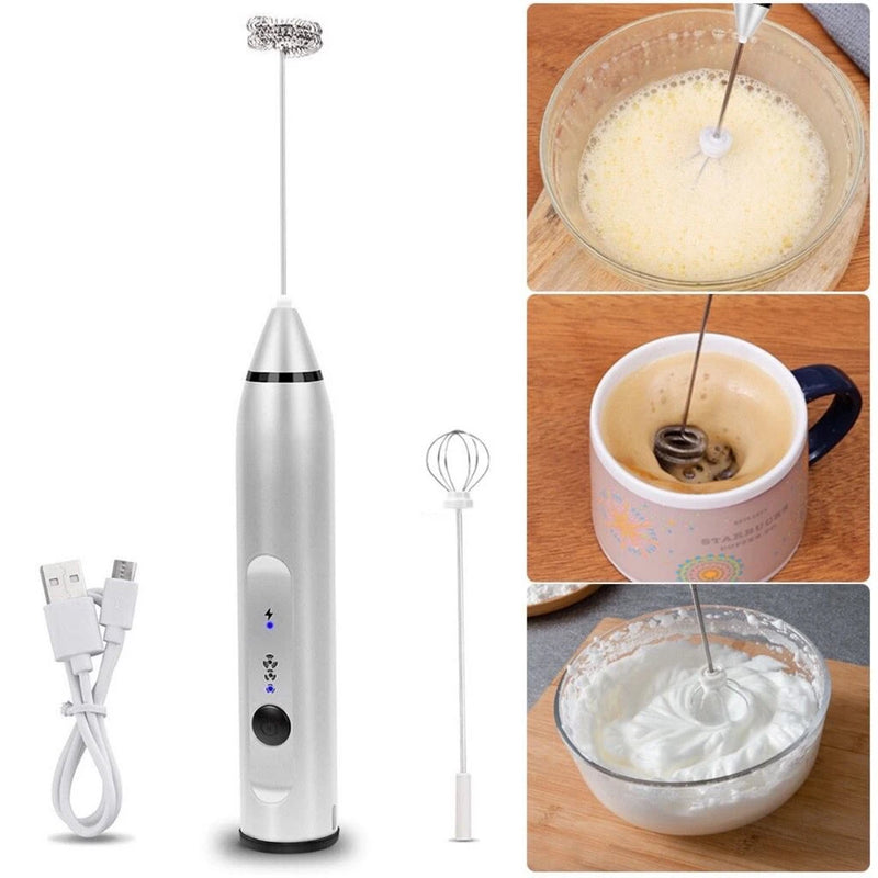 Misturador Batedor Misturador, Misturador Elétrico para Bebidas Leite Café e Clara, 2 EM 1