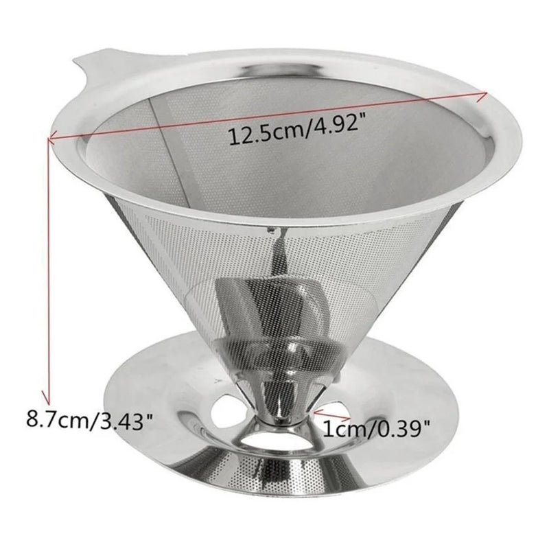 Filtro De Café Coador Inox 102 Grande Reutilizável Não Utiliza Filtro