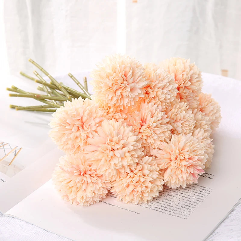 3/5Pcs Hortênsia Flores Artificiais Bouquet