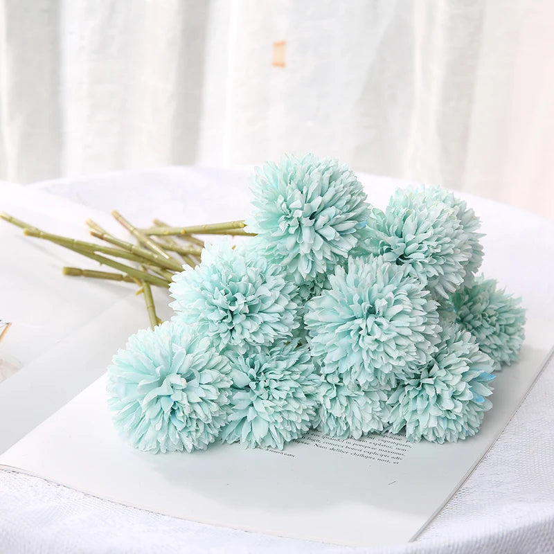 3/5Pcs Hortênsia Flores Artificiais Bouquet