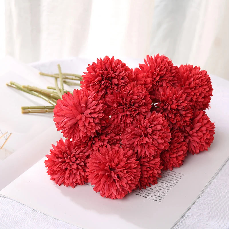 3/5Pcs Hortênsia Flores Artificiais Bouquet