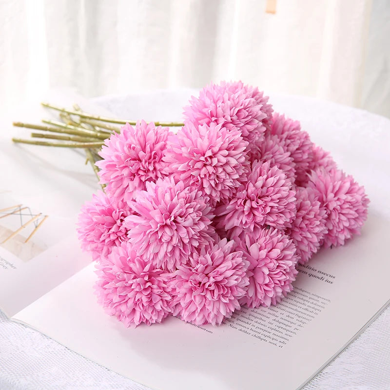 3/5Pcs Hortênsia Flores Artificiais Bouquet