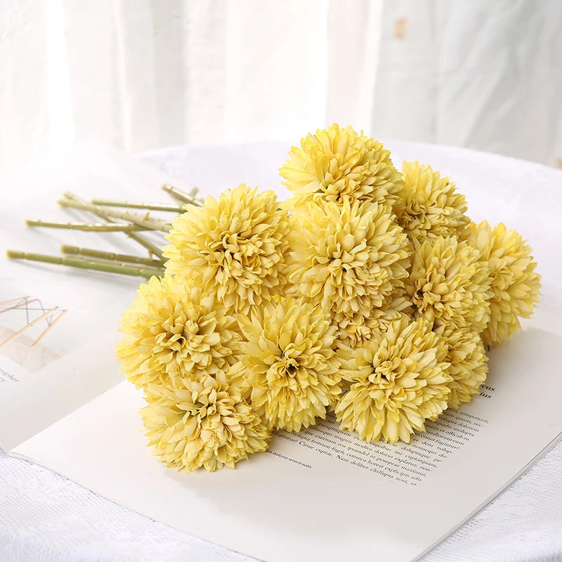 3/5Pcs Hortênsia Flores Artificiais Bouquet
