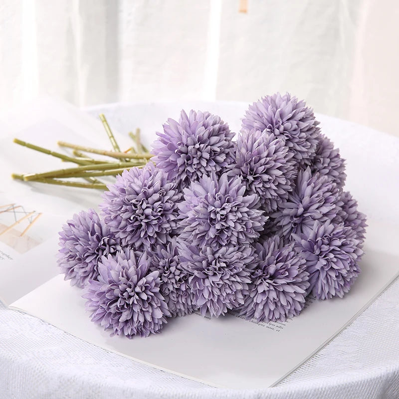 3/5Pcs Hortênsia Flores Artificiais Bouquet