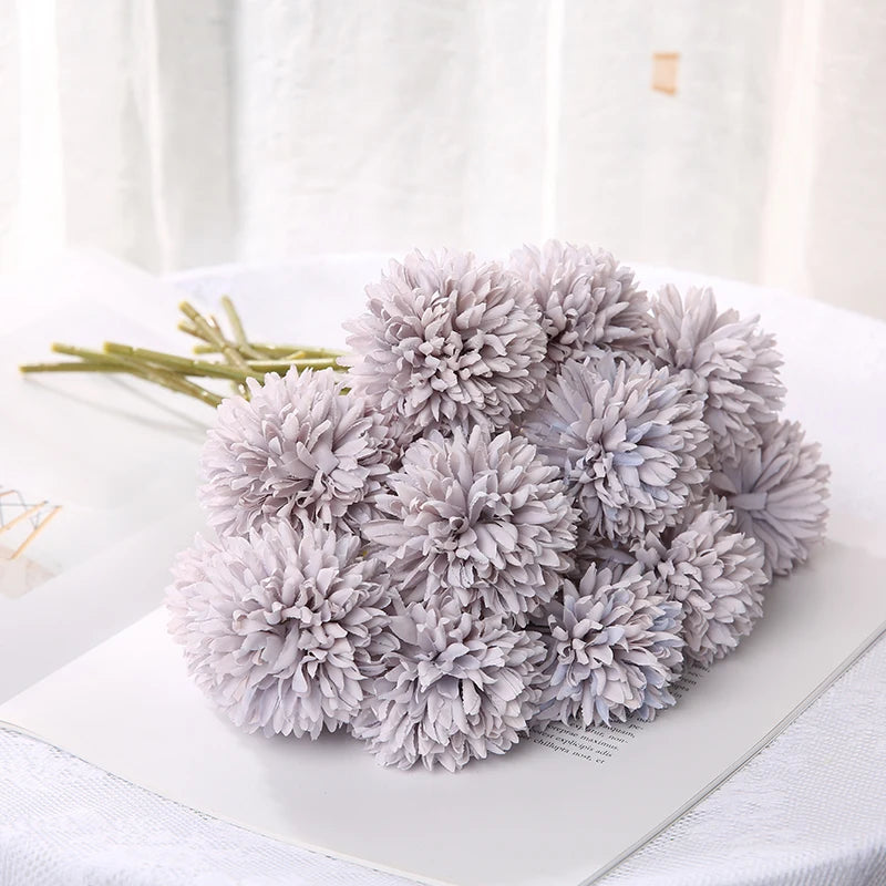 3/5Pcs Hortênsia Flores Artificiais Bouquet