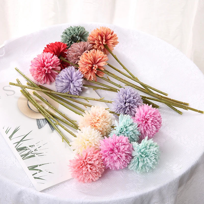 3/5Pcs Hortênsia Flores Artificiais Bouquet
