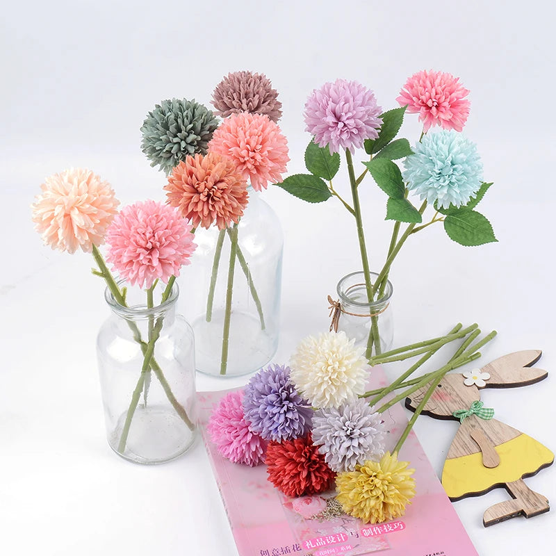 3/5Pcs Hortênsia Flores Artificiais Bouquet