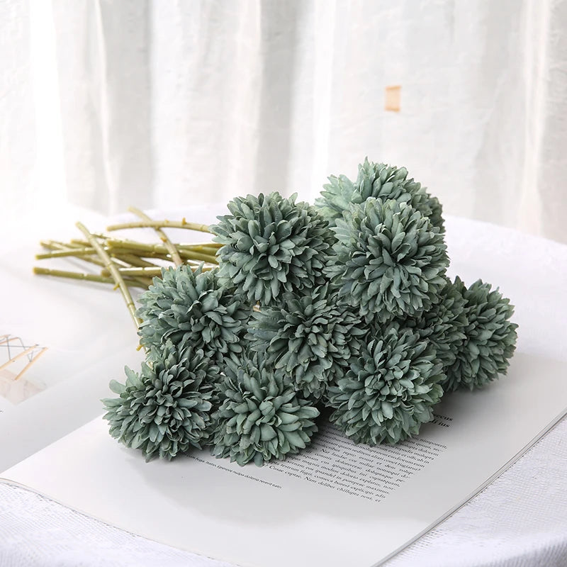 3/5Pcs Hortênsia Flores Artificiais Bouquet