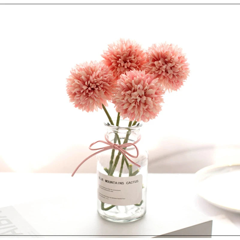 3/5Pcs Hortênsia Flores Artificiais Bouquet