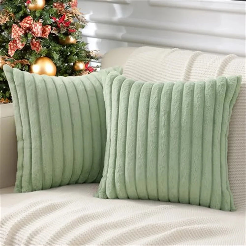 Capa De Travesseiro Olanly Faux Fur, Capa De Almofada Sólida Nórdica, Fronha Macia, Lance De Pelúcia