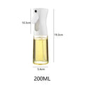 Garrafa transparente de óleo de cozinha, spray de azeite para fitness