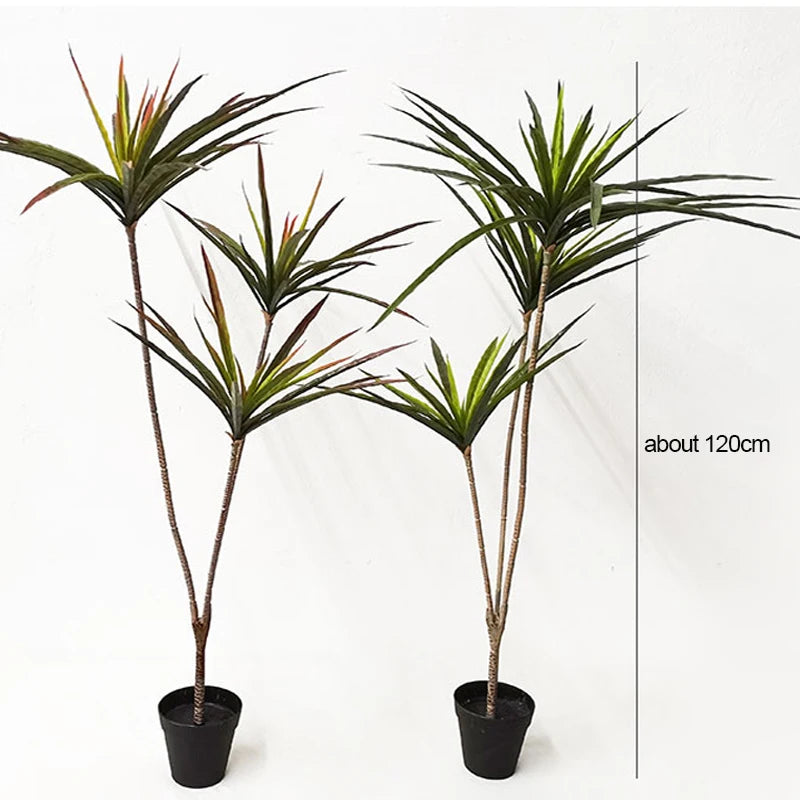 Grandes plantas artificiais dcaena tropical vaso árvore falsa