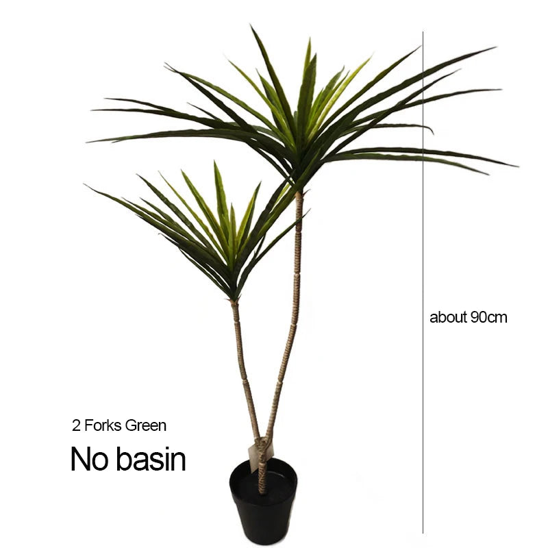Grandes plantas artificiais dcaena tropical vaso árvore falsa
