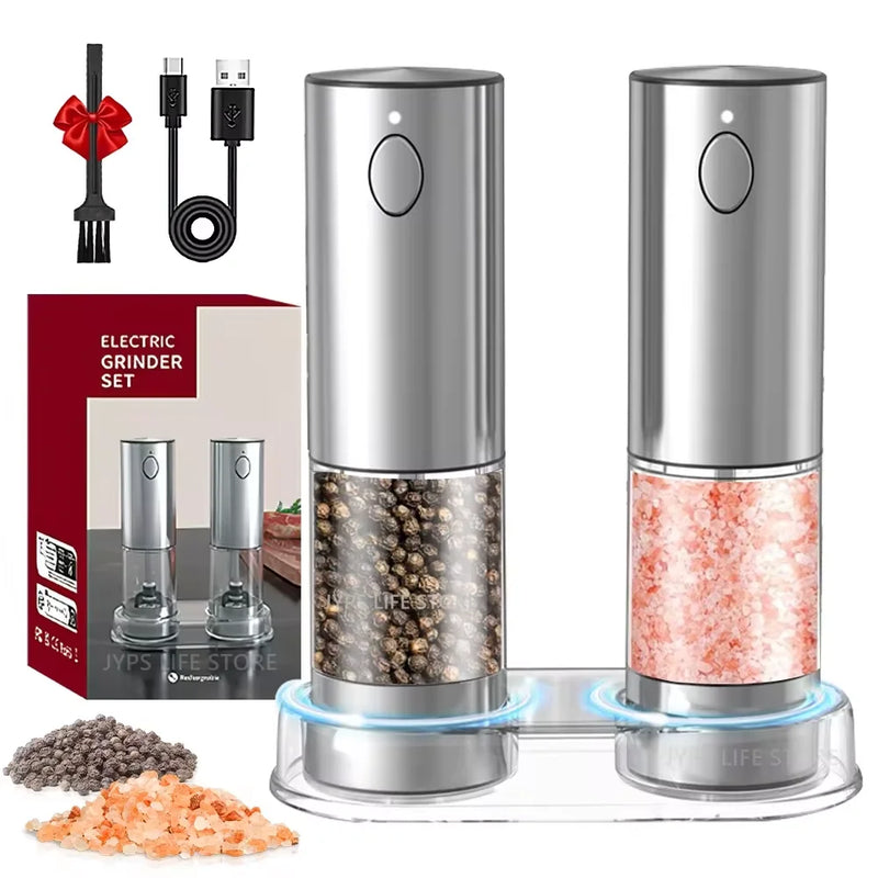 Moedor de pimenta elétrico de aço inoxidável