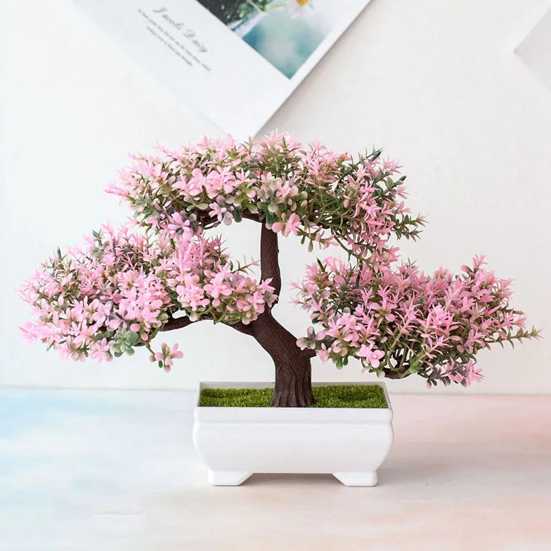 Plantas artificiais bonsai para decoração