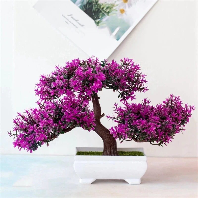 Plantas artificiais bonsai para decoração