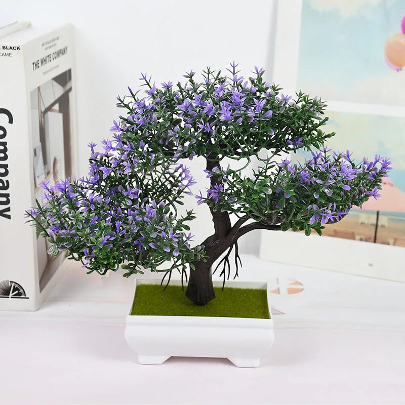 Plantas artificiais bonsai para decoração