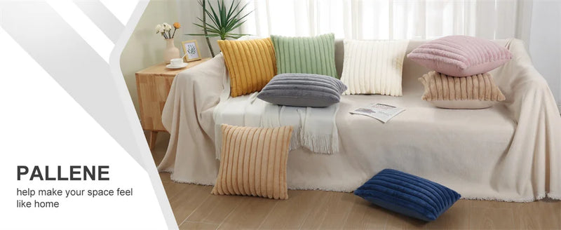 Capa De Travesseiro Olanly Faux Fur, Capa De Almofada Sólida Nórdica, Fronha Macia, Lance De Pelúcia