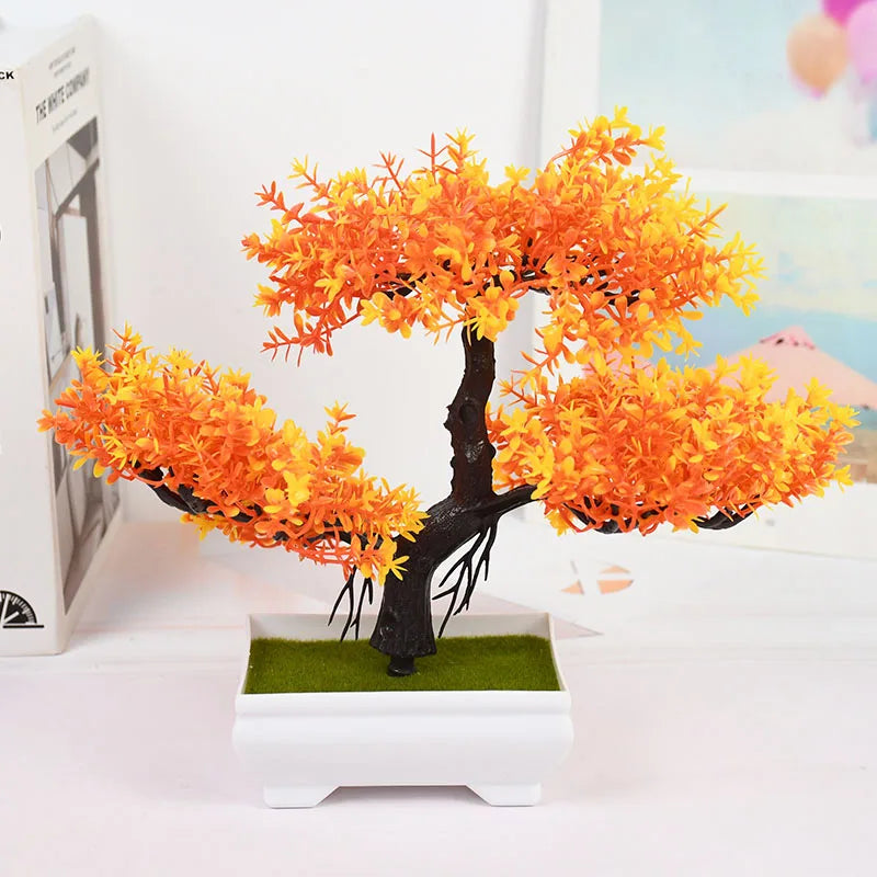 Plantas artificiais bonsai para decoração