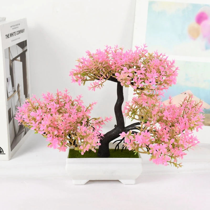 Plantas artificiais bonsai para decoração
