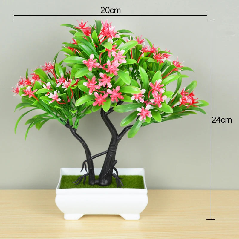 Plantas artificiais bonsai para decoração