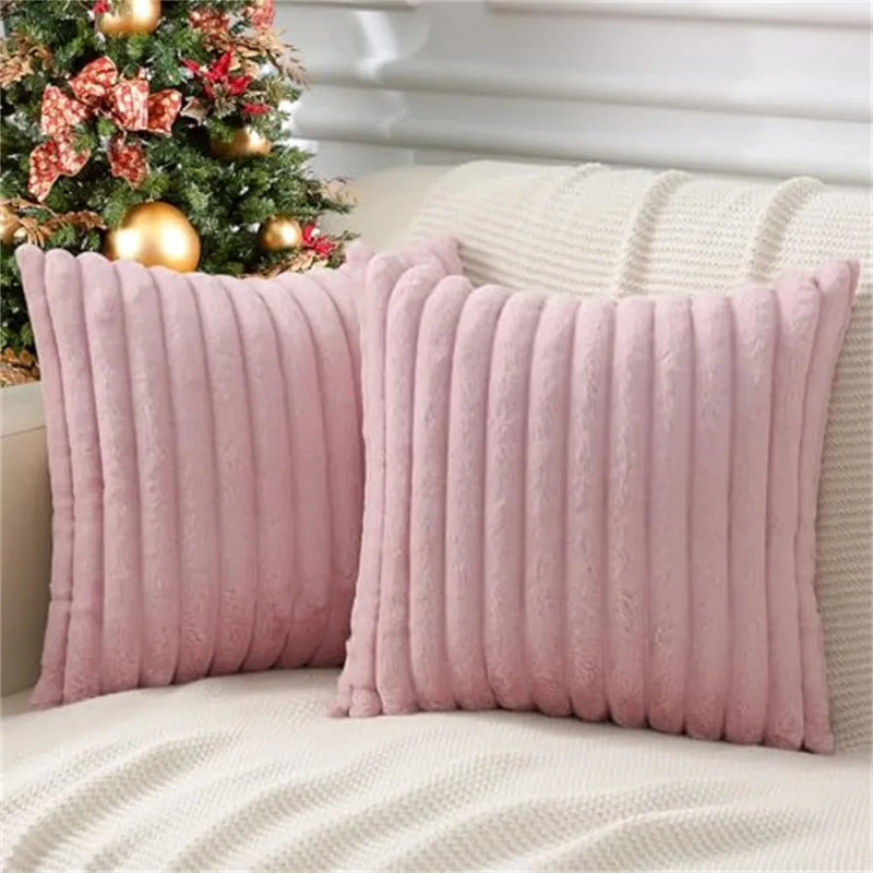 Capa De Travesseiro Olanly Faux Fur, Capa De Almofada Sólida Nórdica, Fronha Macia, Lance De Pelúcia