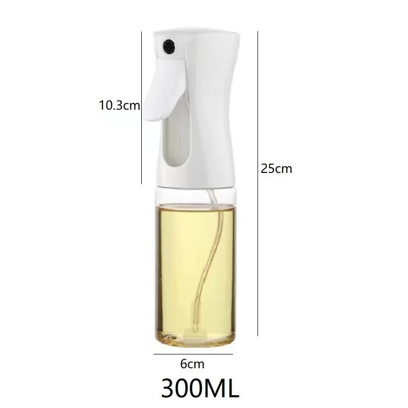Garrafa transparente de óleo de cozinha, spray de azeite para fitness
