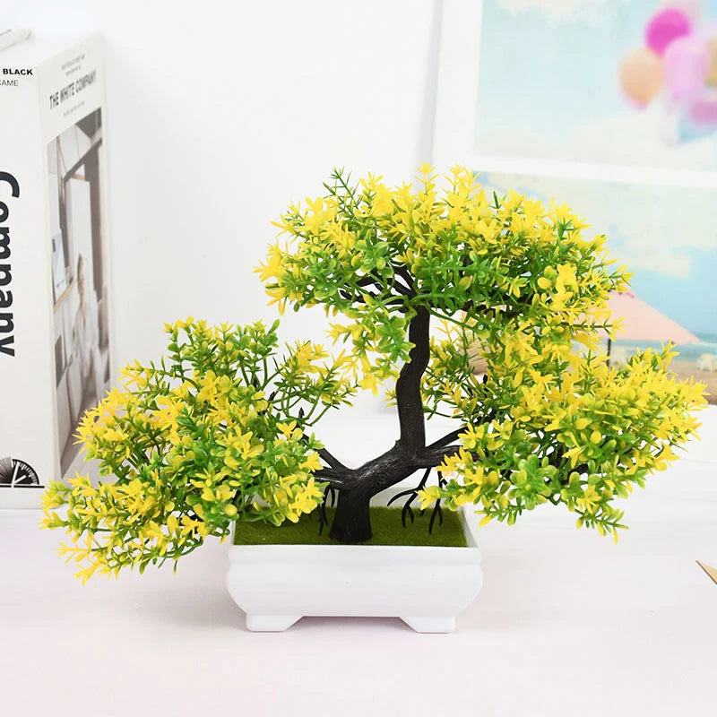 Plantas artificiais bonsai para decoração