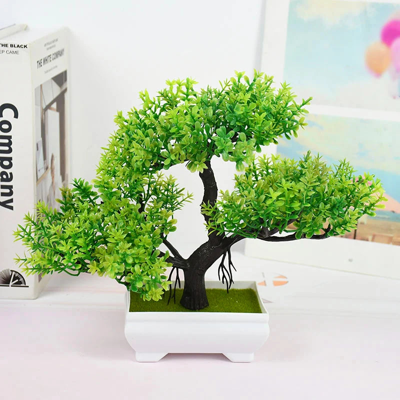 Plantas artificiais bonsai para decoração