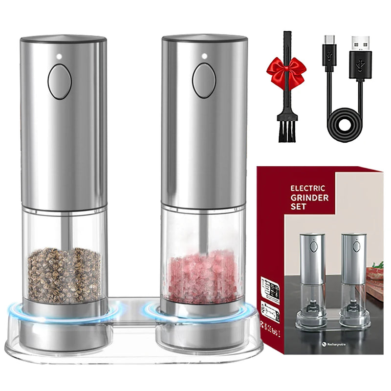 Moedor de pimenta elétrico de aço inoxidável